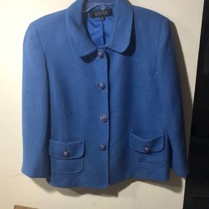Kasper blue blazer jacket. Great for work.